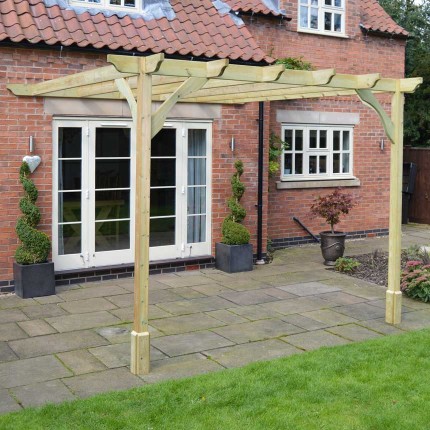 Wall Mounted Premium Pergola - 1.8m Depth