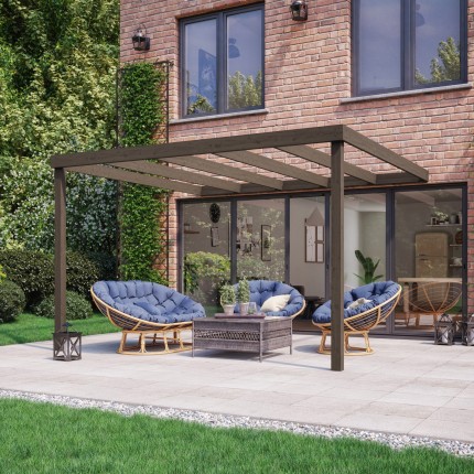 Wall Mounted Box Pergola - 2.4m Depth