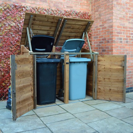 Morcott double wheelie bin storage unit