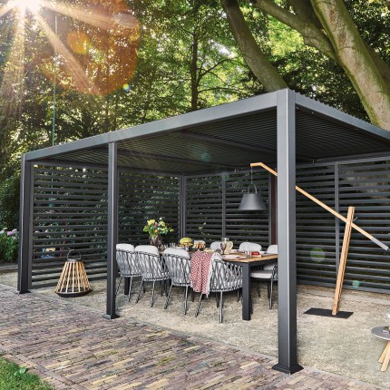 Metal Louvered Pergola - 3.5m x 5.4m