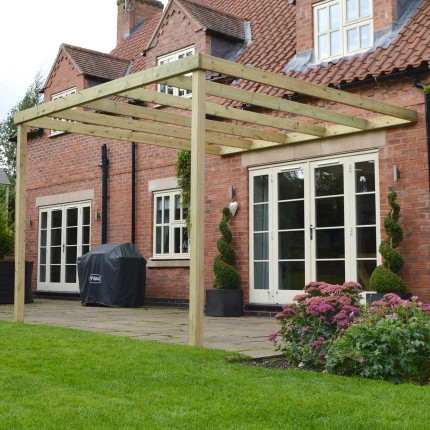 pergola lean box 3m garden 2m 4m furniture rutland