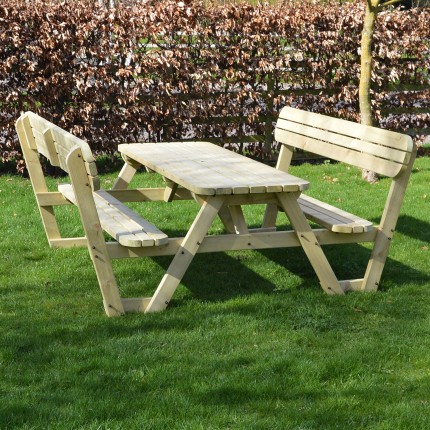 Lyddington Rounded Picnic Bench - 6ft