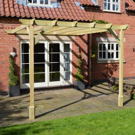 lean pergola premium garden 3m 8m 6m patio rutland