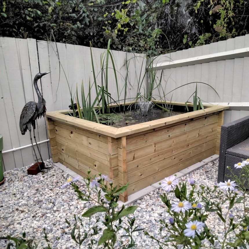 Raised Wooden Pond - Rectangular - 640mm Height