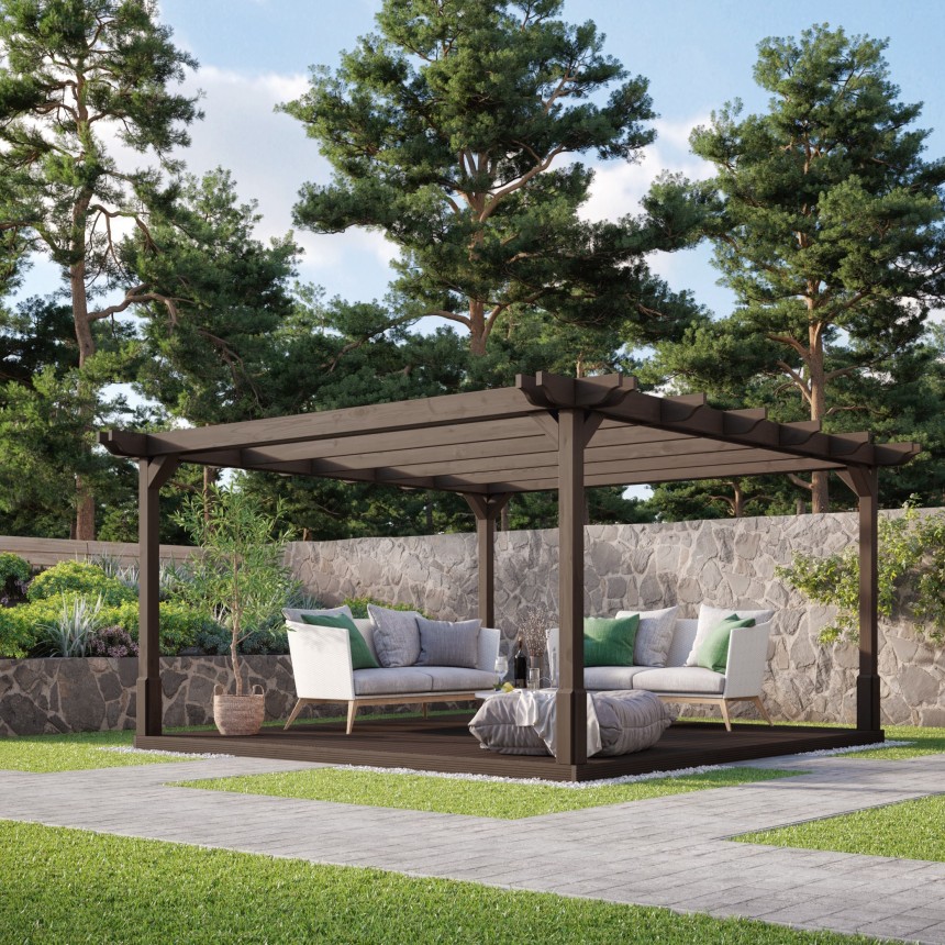 Double Premium pergola And Decking Kit Rutland County Garden Furniture
