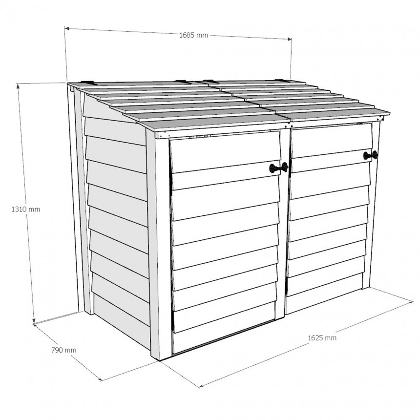 Morcott double wheelie bin storage unit Rutland County Garden Furniture