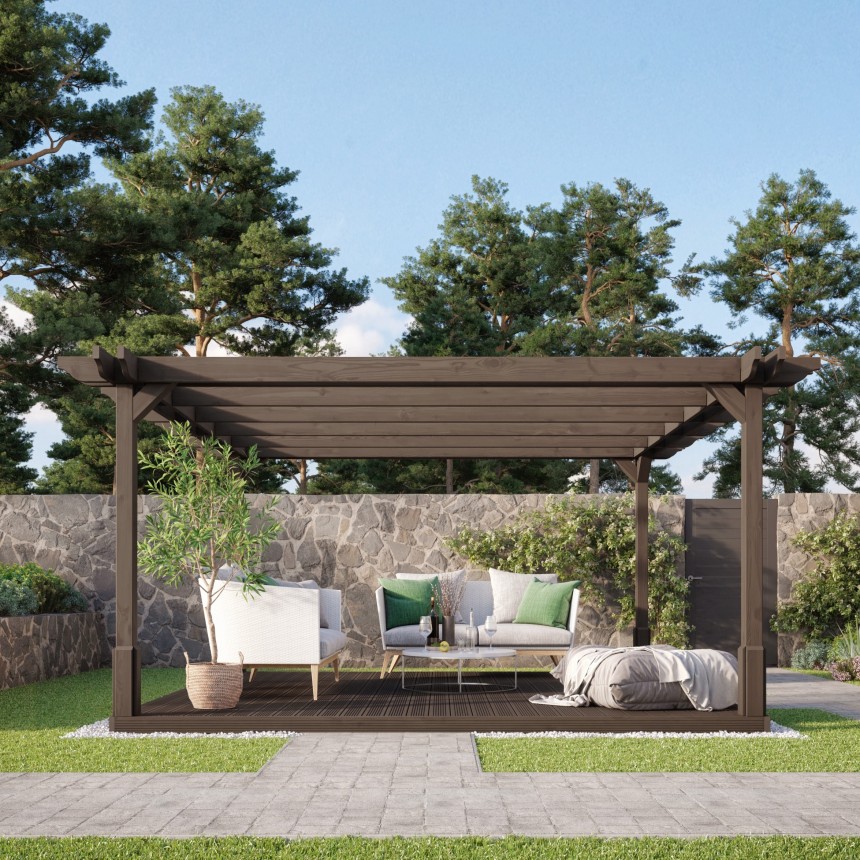 Double Premium pergola And Decking Kit Rutland County Garden Furniture