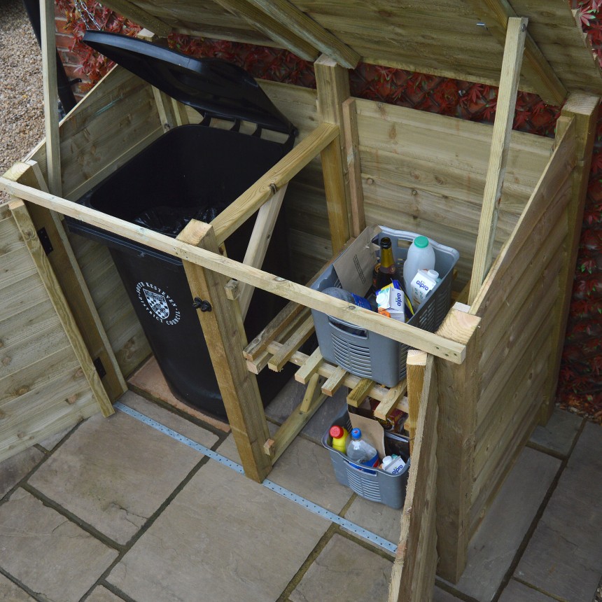 Morcott double combo bin storage unit Rutland County Garden Furniture