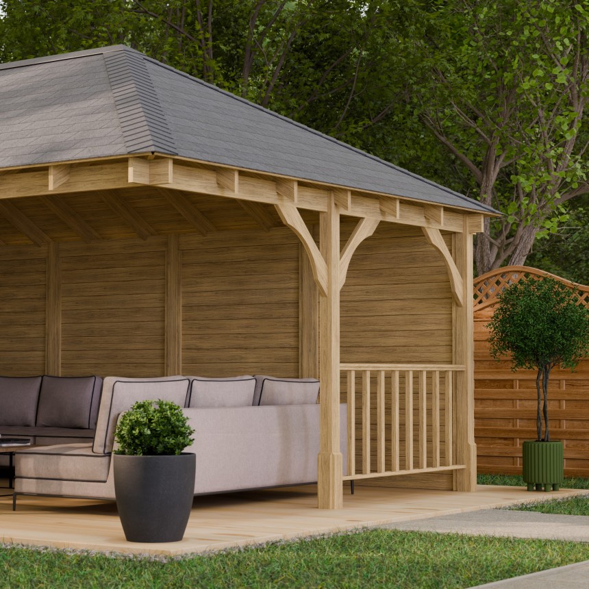 Clipsham Wooden Apex Gazebo Rutland County Garden Furniture