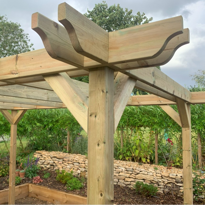 Double Premium Pergola 1.8m Width Rutland County Garden Furniture
