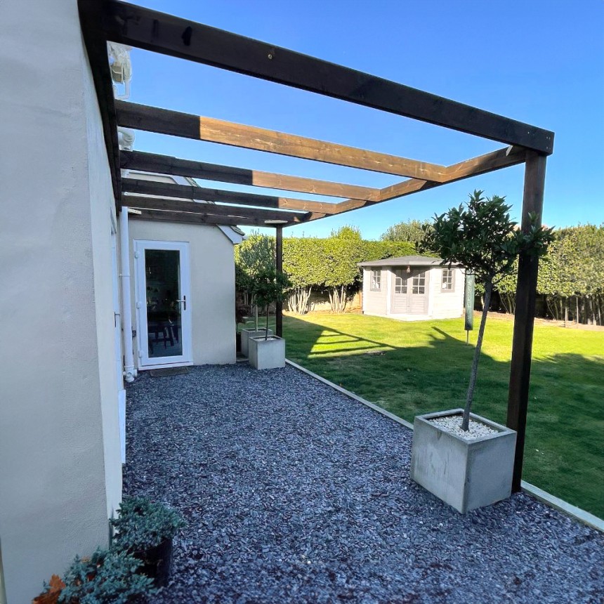 Wall Mounted Box Pergola - 3.6m Depth