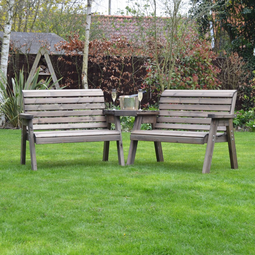 Barrowden Outdoor Wooden Garden Companion 4 Seat Patio Furniture