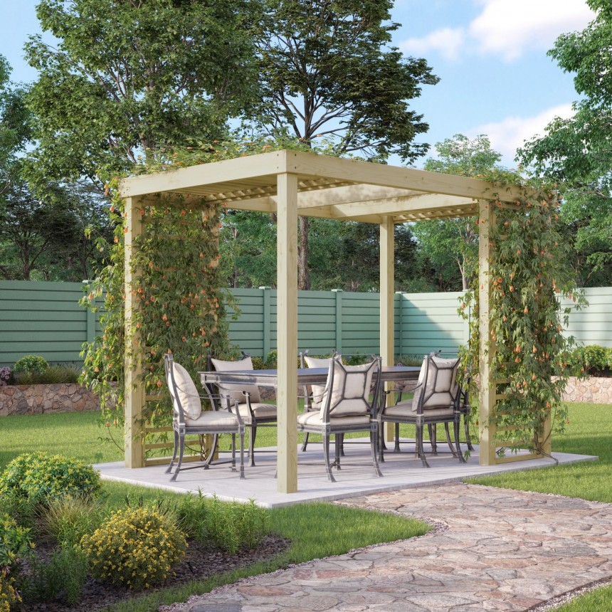 Panel Pergola 2.4m Width Rutland County Garden Furniture