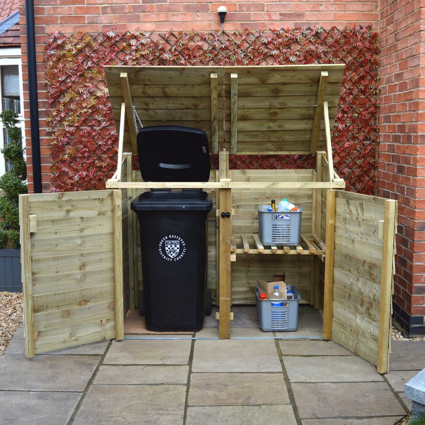 Morcott double combo bin storage unit Rutland County Garden Furniture