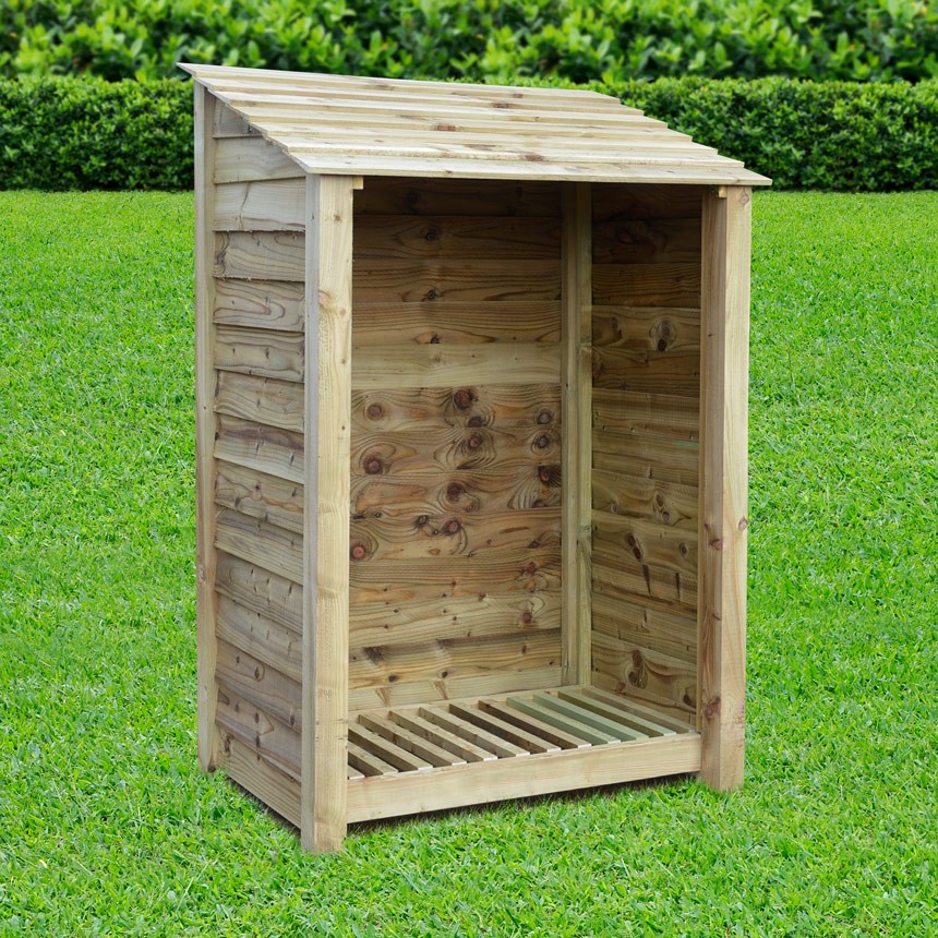 UK Hand Made Greetham 6ft Outdoor Wooden Log Store Also Available With