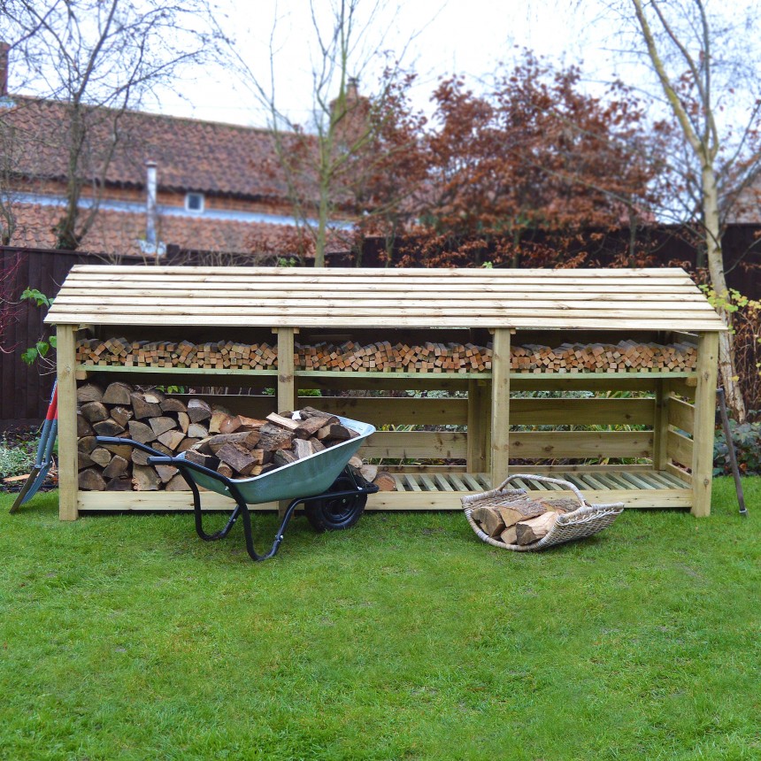 Ryhall Log Store - 4ft Tall x 9ft Wide