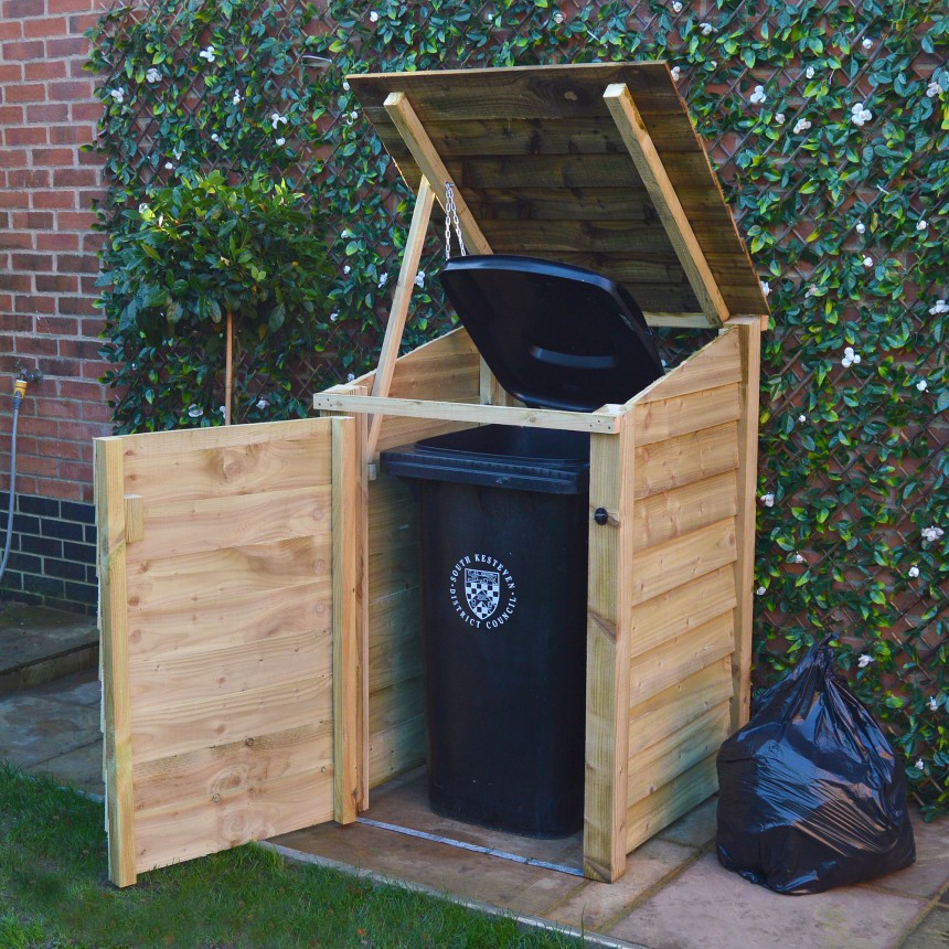 Morcott single wheelie bin storage unit